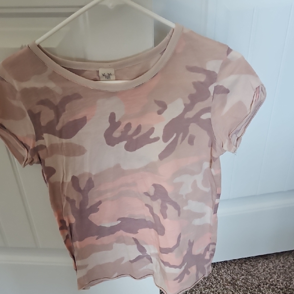We The Free Pink and Purple Camouflage Tee